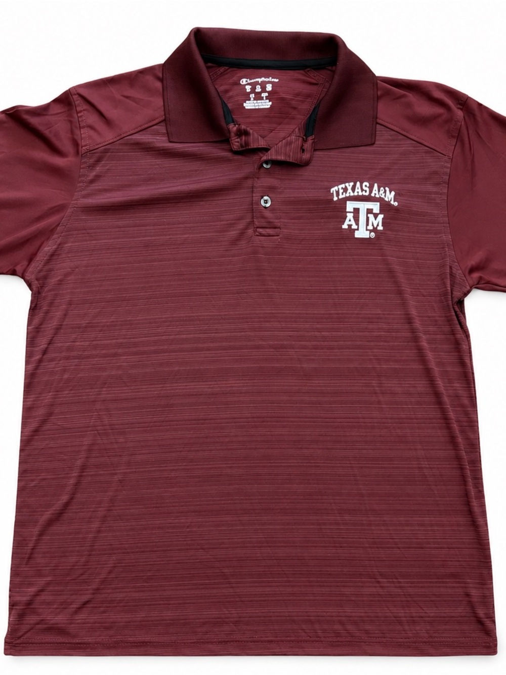Champion Elite Texas A&M Aggies Polo Shirt Men’s Medium Maroon Performance NCAA